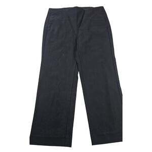 Chicos 0.5 (6) black cropped pull on pants stretch career casual comfort EUC